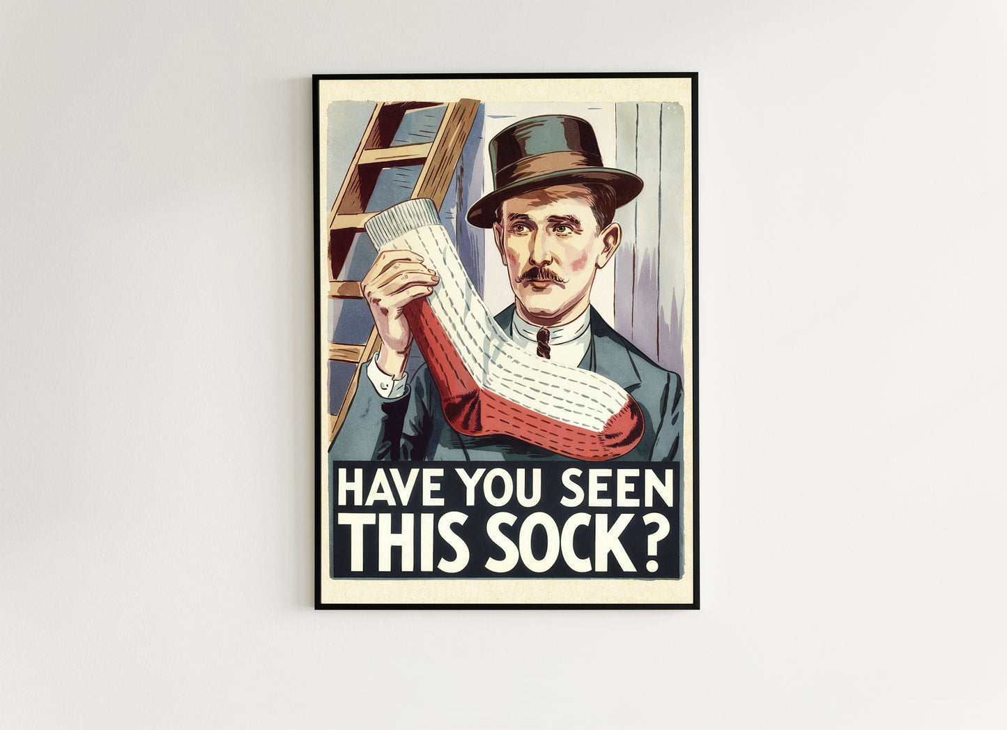 Funny Lost Sock Poster, Vintage Laundry Room Sign, Retro Missing Sock Wall Art, Quirky Laundry Decor, Humorous Home Print, Witty Laundry Gif