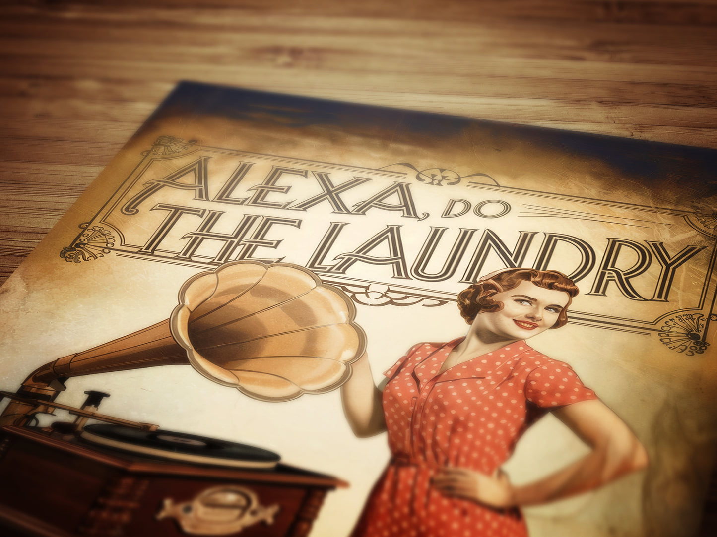 Funny Alexa Laundry Poster, Vintage Retro Wall Art, Quirky Laundry Room Decor, Mid-Century Housewife Print, Humorous Home Sign, Witty Wall A