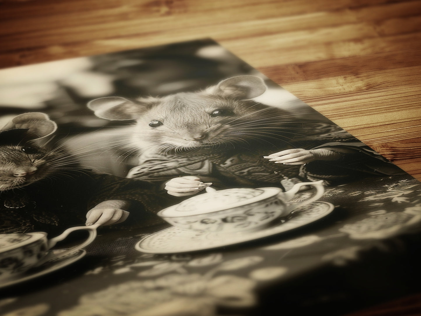 Victorian Rats Tea Party, Vintage Whimsigoth Decor Poster, Cute Gothic Relationship, Dark Academia Decor, Rat Lover Gift