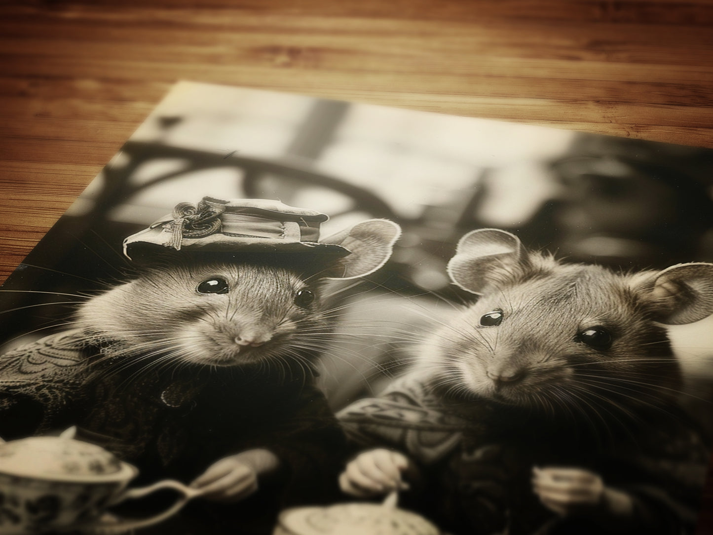 Victorian Rats Tea Party, Vintage Whimsigoth Decor Poster, Cute Gothic Relationship, Dark Academia Decor, Rat Lover Gift
