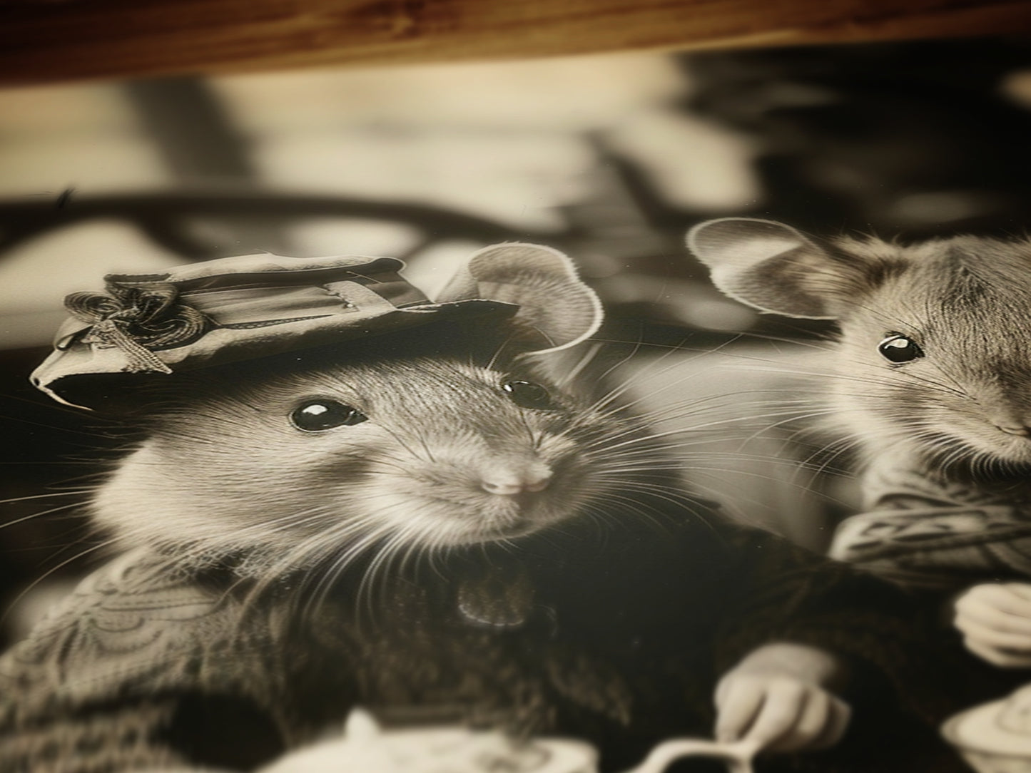 Victorian Rats Tea Party, Vintage Whimsigoth Decor Poster, Cute Gothic Relationship, Dark Academia Decor, Rat Lover Gift