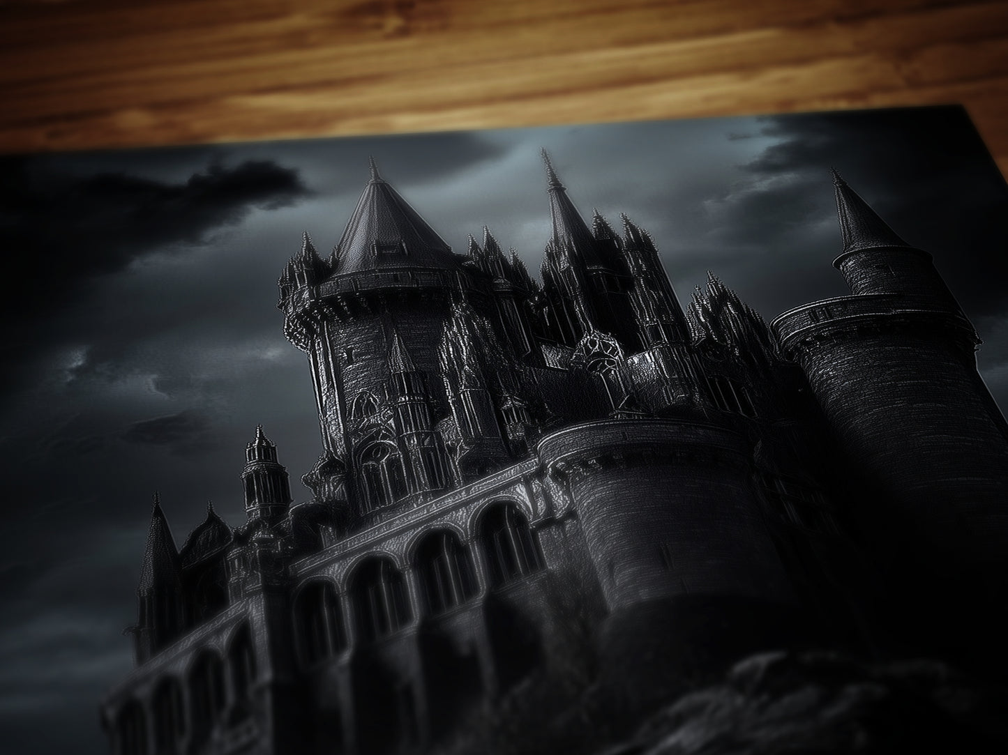 Dark Gothic Castle Wall Art, Medieval Fantasy Print, Haunted Castle Artwork, Whimsigoth Decor, Dark Academia Aesthetic, Castlecore Print