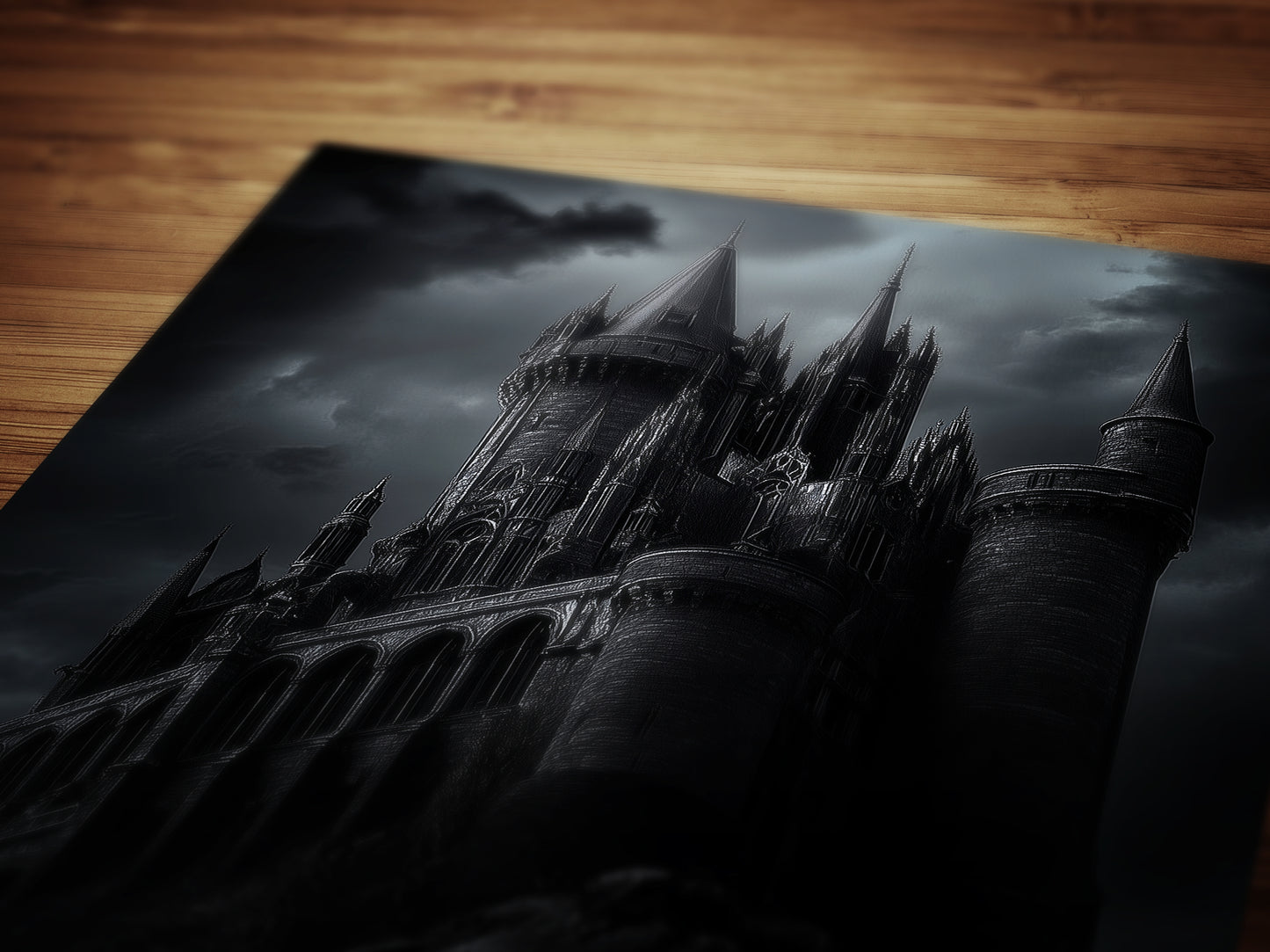 Dark Gothic Castle Wall Art, Medieval Fantasy Print, Haunted Castle Artwork, Whimsigoth Decor, Dark Academia Aesthetic, Castlecore Print