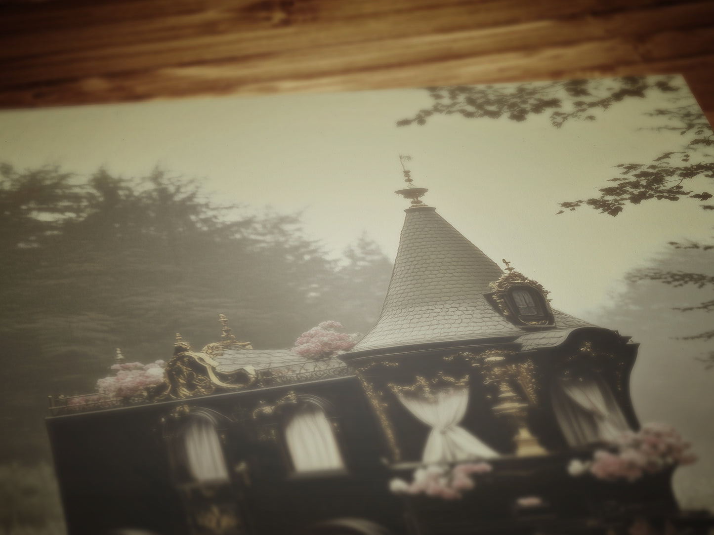 Victorian Gypsy Caravan Art, Vintage Witchy Vanlifers Decor, Whimsigoth Decor Print, Dark Academia Decor, Gothic Fairytale Poster