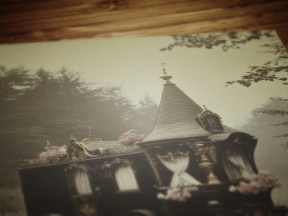 Victorian Gypsy Caravan Art, Vintage Witchy Vanlifers Decor, Whimsigoth Decor Print, Dark Academia Decor, Gothic Fairytale Poster