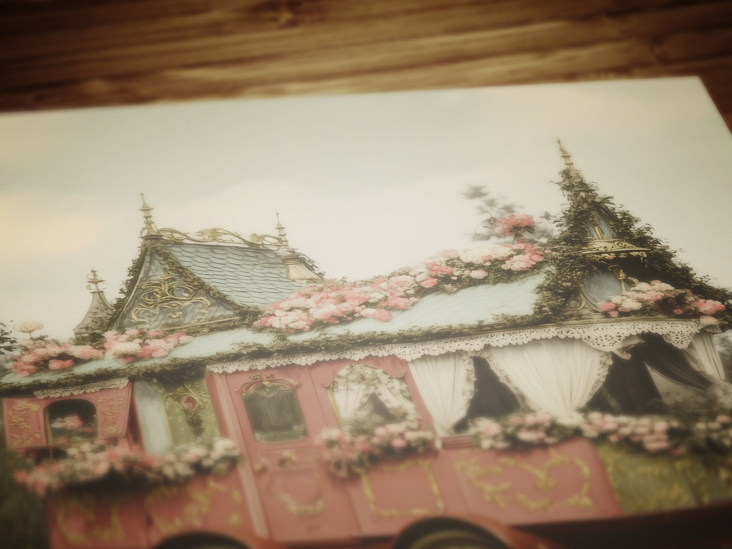 Victorian Gypsy Caravan Art, Vintage Witchy Boho Vanlifers Decor, Whimsigoth Decor Print, Dark Academia Decor, Gothic Fairytale Poster