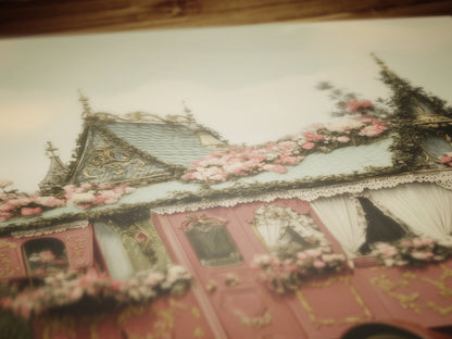 Victorian Gypsy Caravan Art, Vintage Witchy Boho Vanlifers Decor, Whimsigoth Decor Print, Dark Academia Decor, Gothic Fairytale Poster