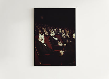 Victorian Dogs in Theatre Print