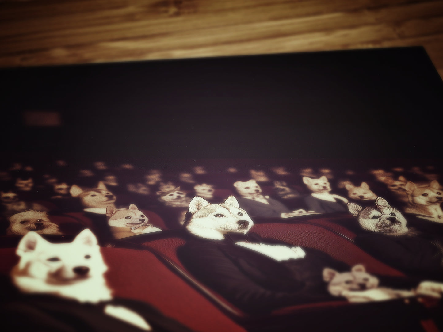 Victorian Dogs in Theatre Print