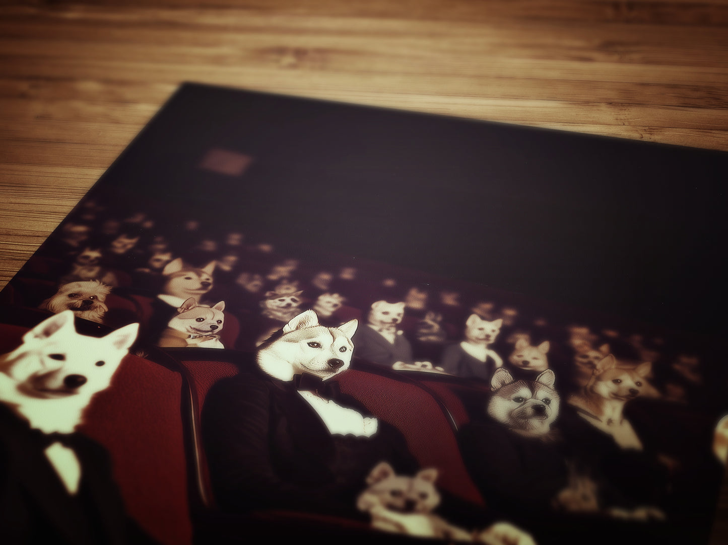 Victorian Dogs in Theatre Print