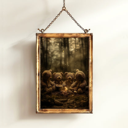 The Teddy's Picnic Teddy Bear Poster