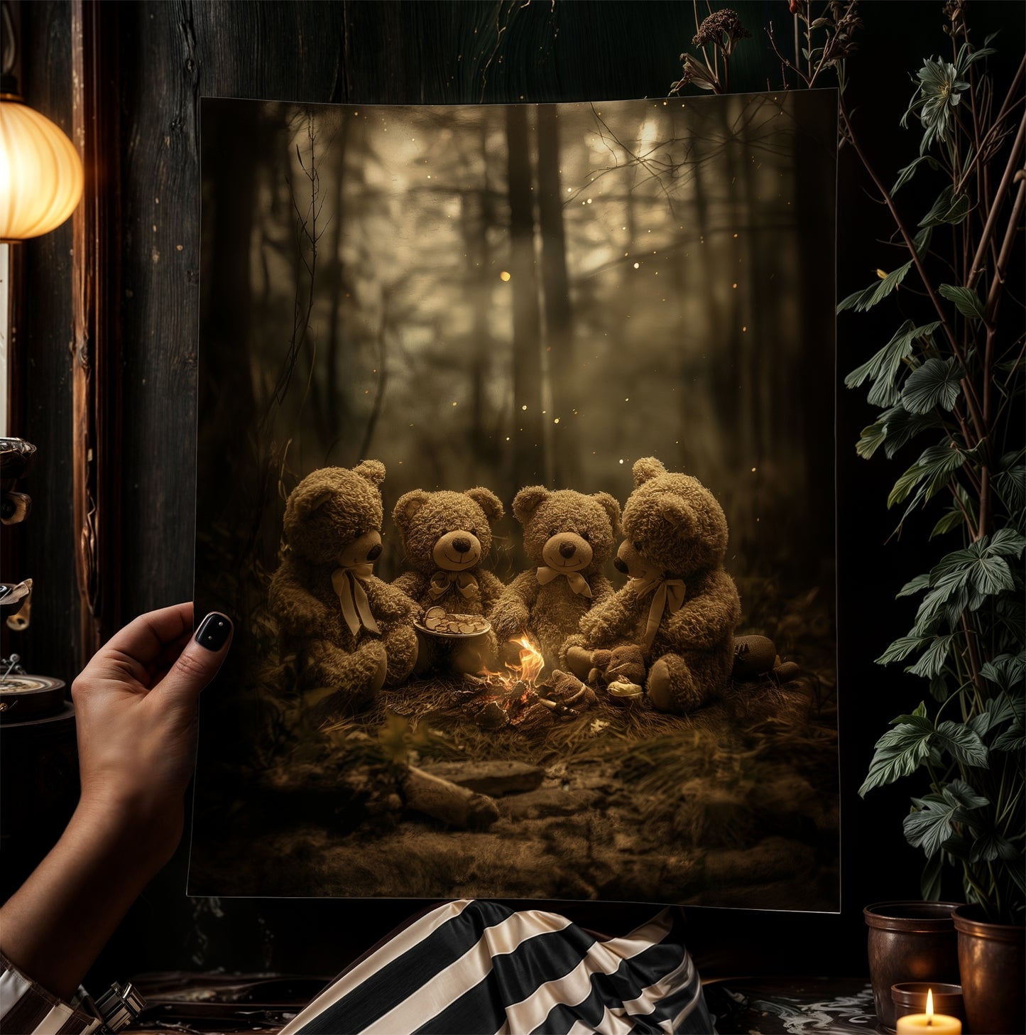 The Teddy's Picnic Teddy Bear Poster
