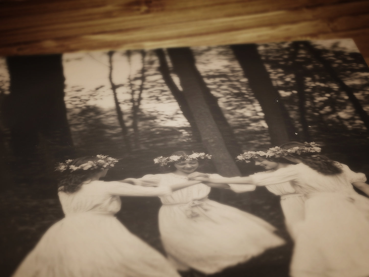 Circle of Dancing Witches Art Print, Spring Celebration Poster, Beltane Ritual, Whimsigoth Cottagecore Wall Art,, Gothic Witchy Home Decor