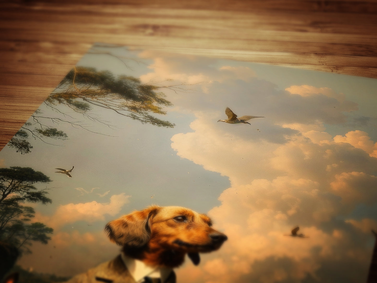 Mr Pooch, Sausage Dog in a suit, Daschund Poster, Victorian Weiner Puppy dog, Whimsigoth Wall Art Print, Dark Academia Decor