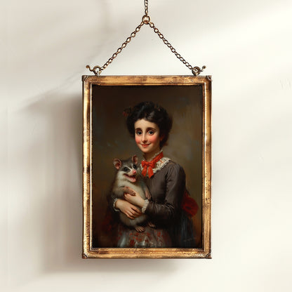 Victorian Possum Portrait Print