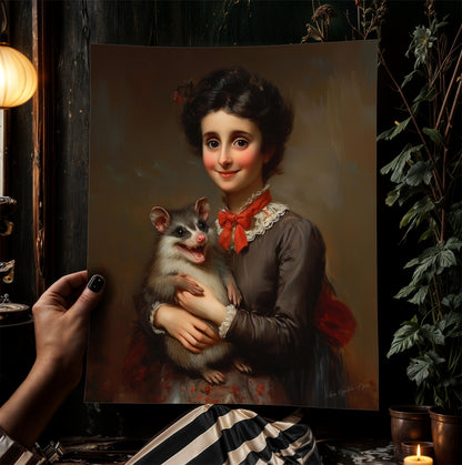 Victorian Possum Portrait Print