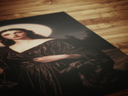 Hecate Greek Goddess Poster, Triple Moon Goddess Painting Print, Whimsigoth Decor Hekate Goddess Wall art, Witchy Dark Academia Print