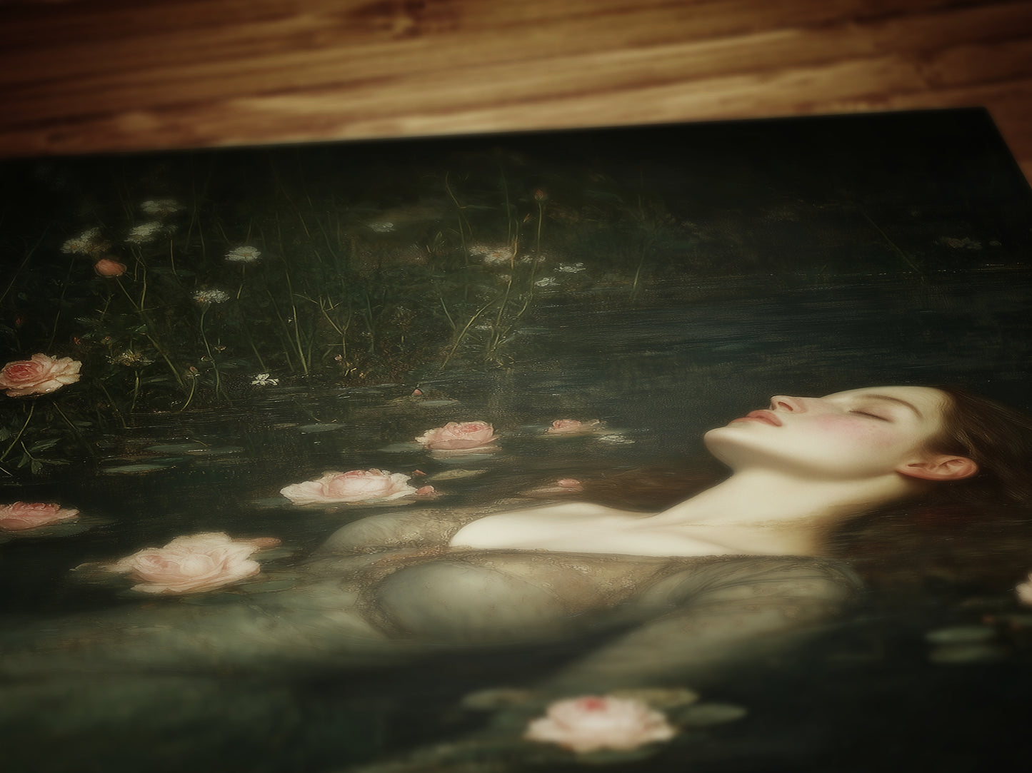 Romantic Gothic Ophelia Poster, Aesthetic Wall Art Moody Victorian Floral Art, Shakespeare Gothic Occult Poster, Printable Cottagecore Decor