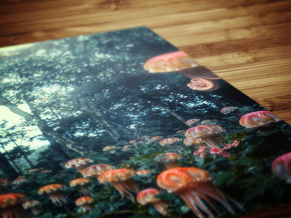 Etheral Medusa Grove, Whimsigoth Decor, Fantasy Landscape Wall art, Botanical Floral Forest, Dark Academia Wall Decor