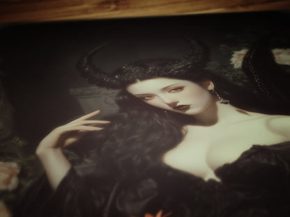 Persephone Holding Pomegranate, Gothic Greek Mythology Goddess Art Poster, Dark Romance Fantasy Painting, Whimsigoth Witchy Wall Decor