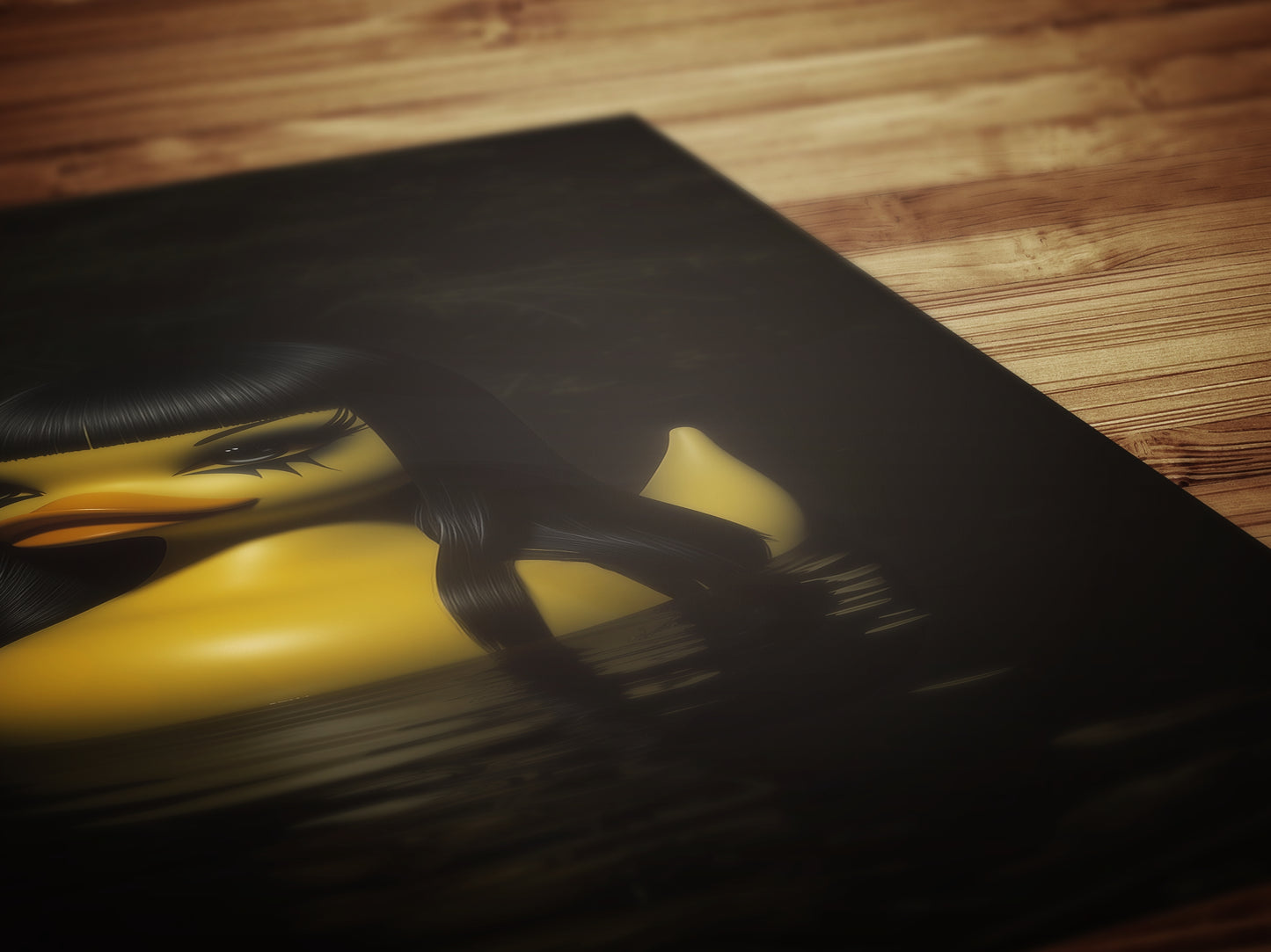 Goth Girl Rubber Duck Art Print, Dark Academia Witchcore Poster Victorian Gothic Decor, Surreal Weird Creepy Wall Art, Weird Items Gifts