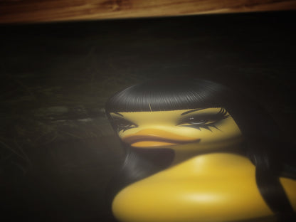 Goth Girl Rubber Duck Art Print, Dark Academia Witchcore Poster Victorian Gothic Decor, Surreal Weird Creepy Wall Art, Weird Items Gifts