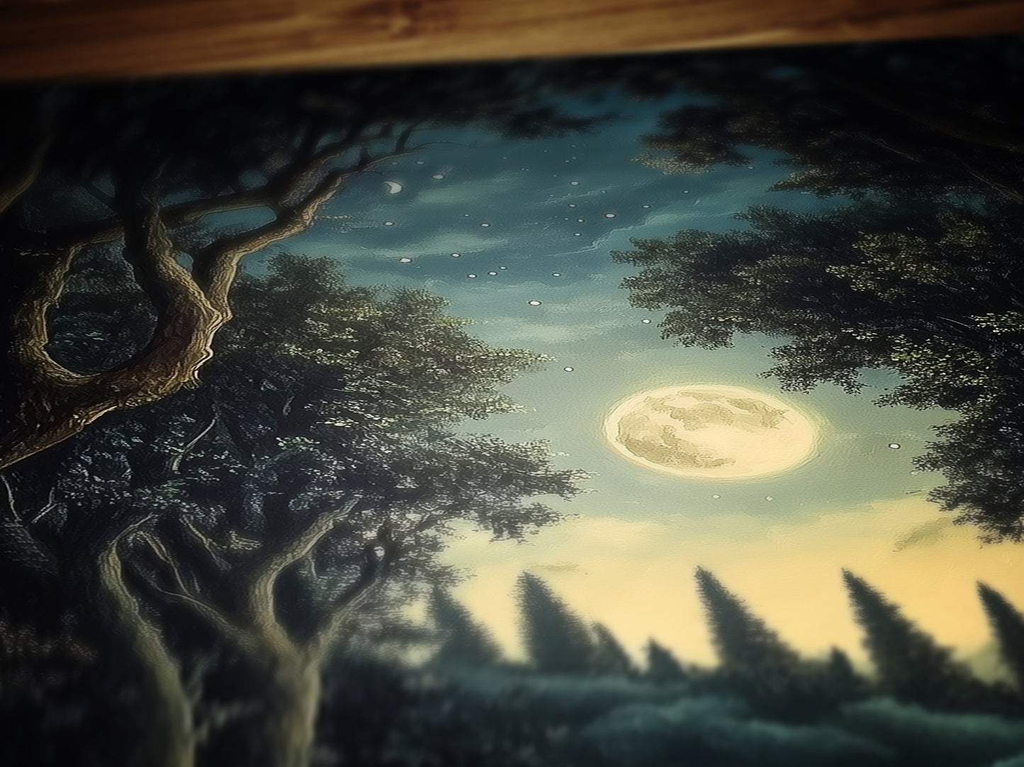 Moonlit Riders Fantasy Wall Art, Whimsigoth Decor, Medieval Forest Poster for Castlecore, Book Nook and Fantasy Home Poster Hanging