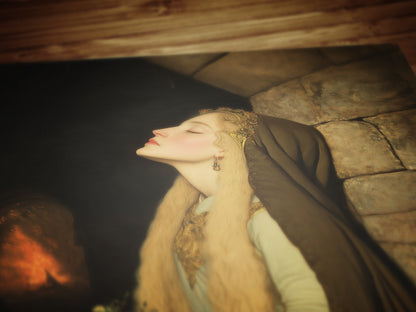 Medieval Maiden Fantasy Print, Whimsigoth Princess Poster for Castlecore, Romantasy Bookish Wall Art, and Dark Romance Fairytale Decor