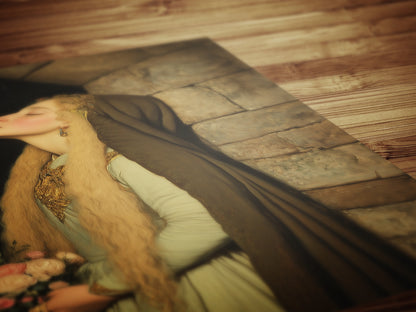 Medieval Maiden Fantasy Print, Whimsigoth Princess Poster for Castlecore, Romantasy Bookish Wall Art, and Dark Romance Fairytale Decor