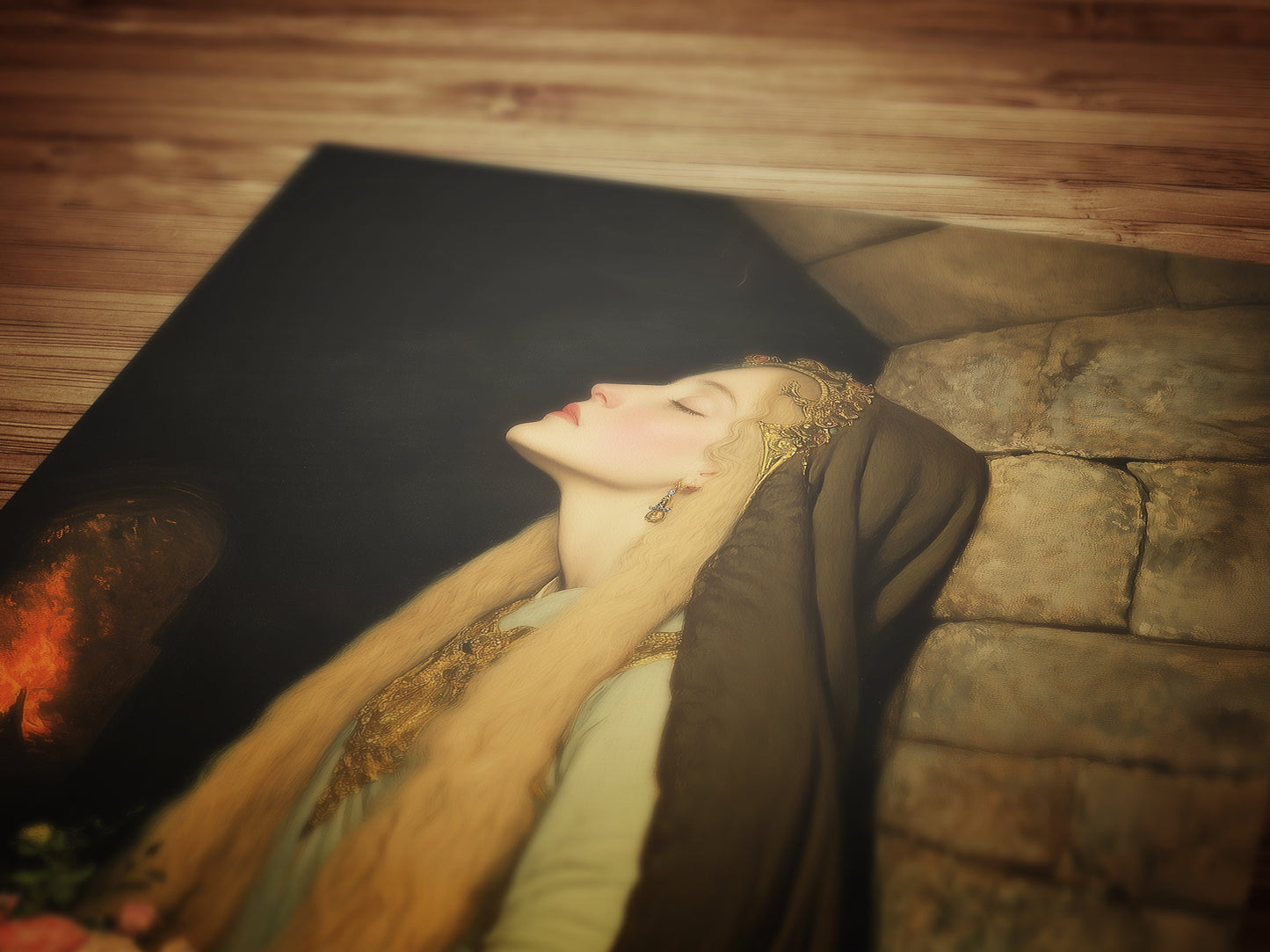 Medieval Maiden Fantasy Print, Whimsigoth Princess Poster for Castlecore, Romantasy Bookish Wall Art, and Dark Romance Fairytale Decor