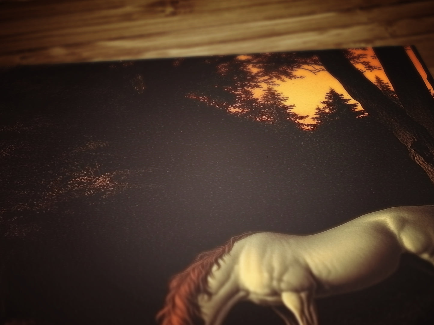 Mystical Unicorn Forest Poster, Dark Fantasy Creature, Whimsigoth Decor, Bookish Wall Art, Dark Cottagecore Medieval Aesthetic Wall Art