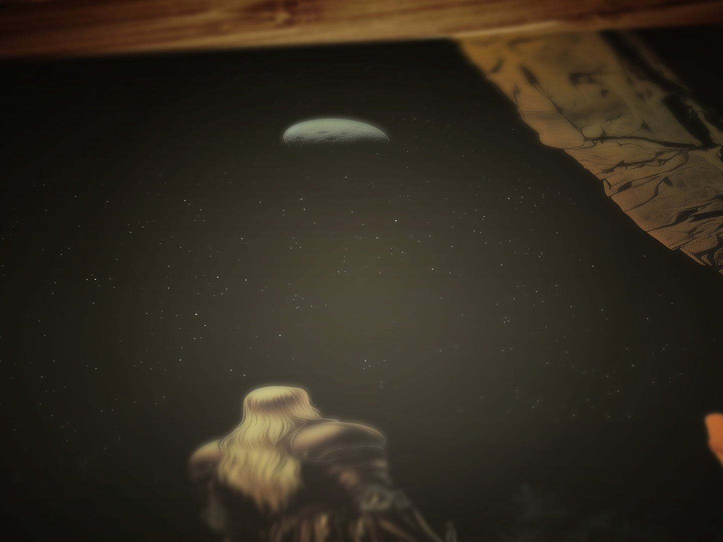 Dark Fantasy Knight and Lady Poster, Desert Moon Gothic Art Print, Medieval Romance Wall Decor, Whimsigoth Decor, Dark Academia Aesthetic