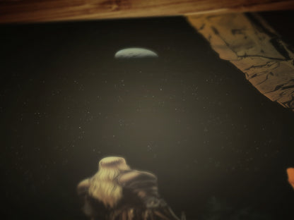 Dark Fantasy Knight and Lady Poster, Desert Moon Gothic Art Print, Medieval Romance Wall Decor, Whimsigoth Decor, Dark Academia Aesthetic