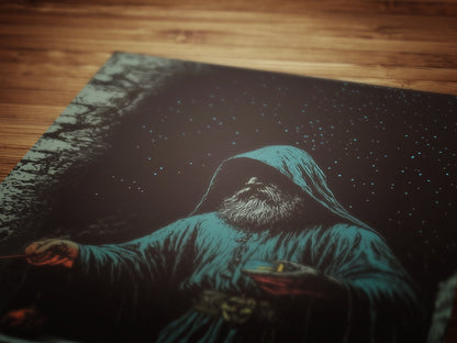 The Alchemist, Mystical Wizard Poster, Medieval Magic Alchemist, Dark Academia Fantasy Wall Art, Whimsigoth Decor, Witchcore Gothic Print