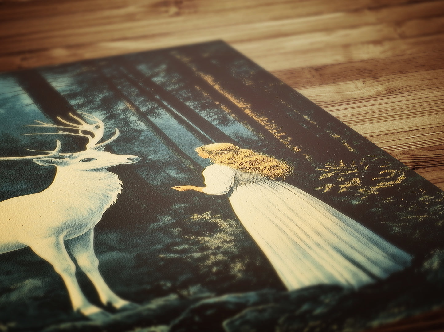 Lord of the North, White Stag Forest Poster, Castlecore Dark Fantasy Romance Wall Art, Whimsigoth Decor Print, TOG Bookish Gift for Readers