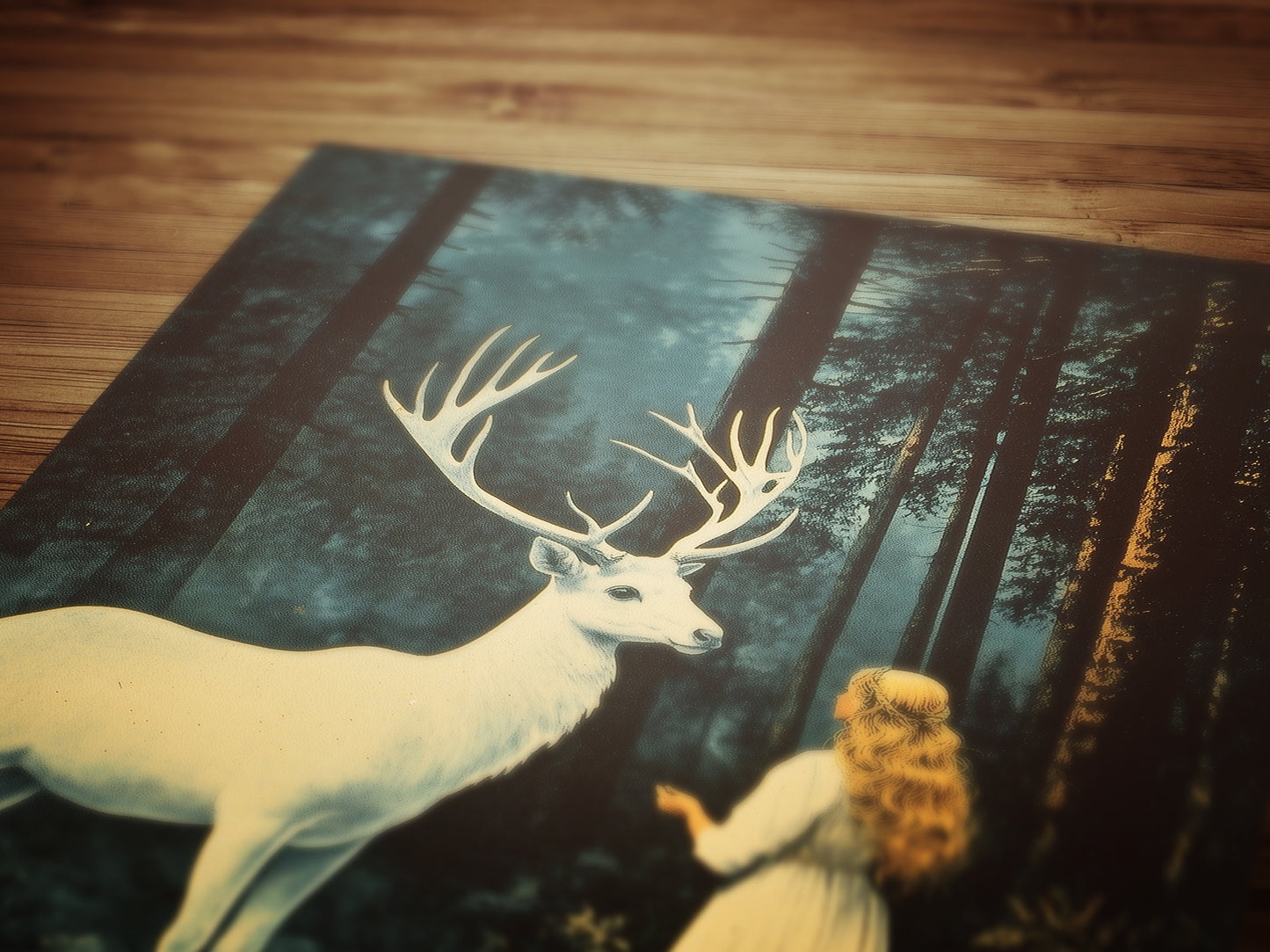 Lord of the North, White Stag Forest Poster, Castlecore Dark Fantasy Romance Wall Art, Whimsigoth Decor Print, TOG Bookish Gift for Readers