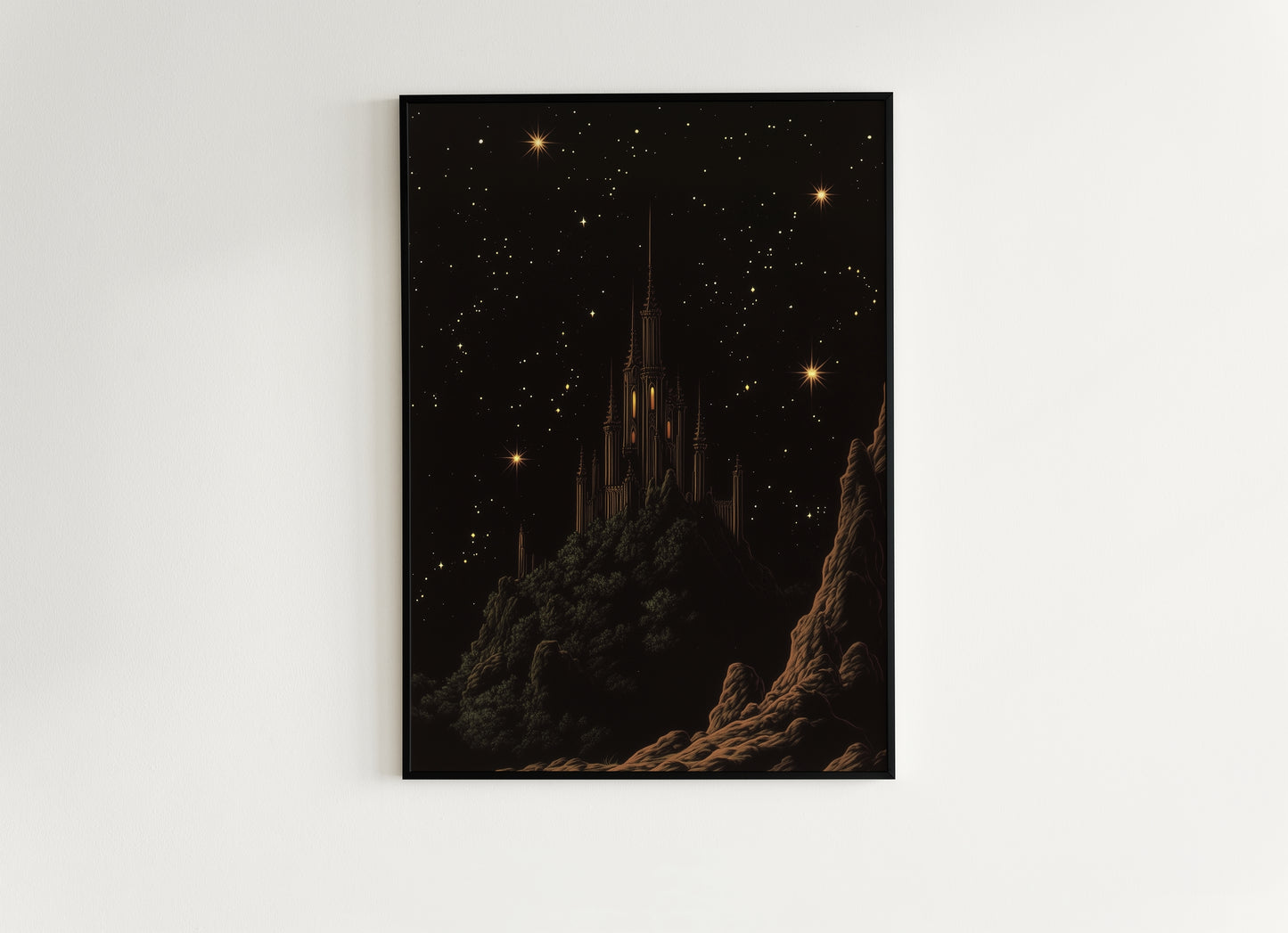 The Tower, Castlecore Dark Fantasy Romance Wall Art, Whimsigoth Decor Print, TOG, LOTR Bookish Gift for Readers, Dark Academia Interiors