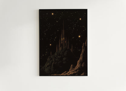 The Tower, Castlecore Dark Fantasy Romance Wall Art, Whimsigoth Decor Print, TOG, LOTR Bookish Gift for Readers, Dark Academia Interiors