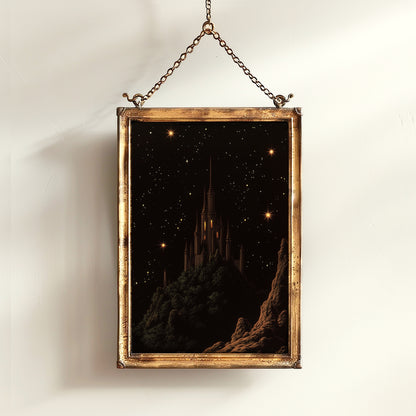 The Tower, Castlecore Dark Fantasy Romance Wall Art, Whimsigoth Decor Print, TOG, LOTR Bookish Gift for Readers, Dark Academia Interiors