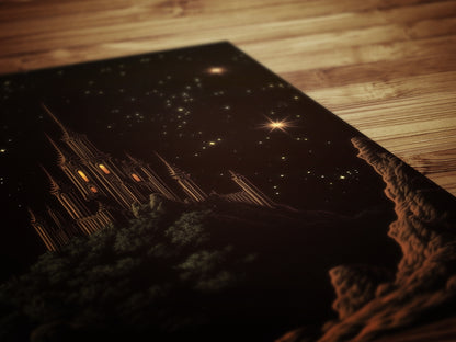 The Tower, Castlecore Dark Fantasy Romance Wall Art, Whimsigoth Decor Print, TOG, LOTR Bookish Gift for Readers, Dark Academia Interiors