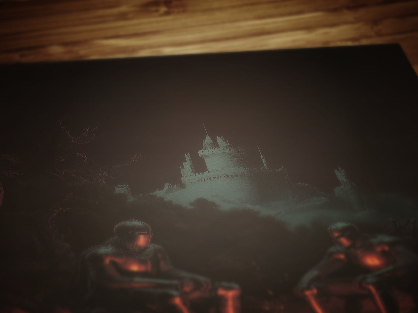 By The Campfire, Castlecore Fantasy Poster, Medieval Wall Art, Dark Fantasy Romance Whimsigoth Decor, Bookish Art Print Gift for Reader