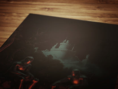 By The Campfire, Castlecore Fantasy Poster, Medieval Wall Art, Dark Fantasy Romance Whimsigoth Decor, Bookish Art Print Gift for Reader