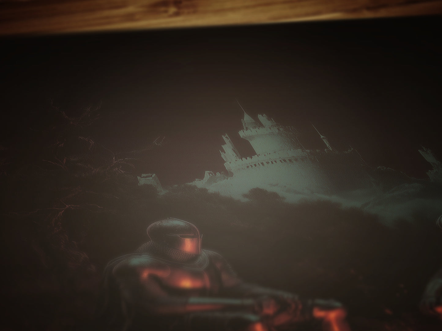 By The Campfire, Castlecore Fantasy Poster, Medieval Wall Art, Dark Fantasy Romance Whimsigoth Decor, Bookish Art Print Gift for Reader