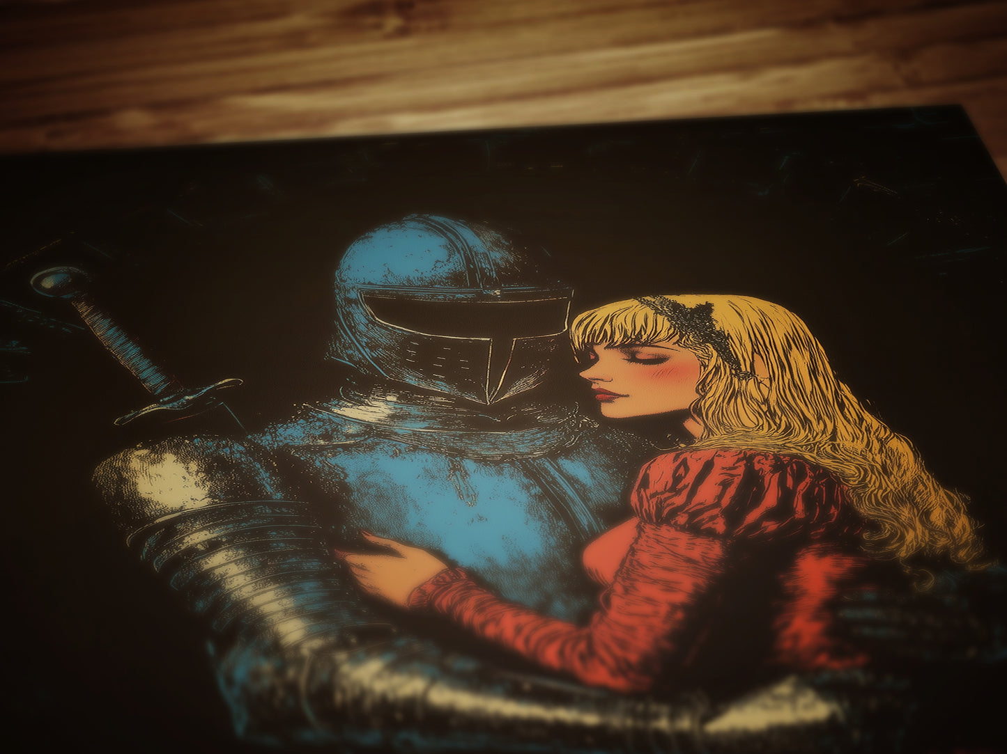 One Last Goodbye, Knight And Lady Poster, Dark Fantasy Art Print, Medieval Dark Romance Wall Art Whimsigoth Decor Castlecore, Bookish Gift