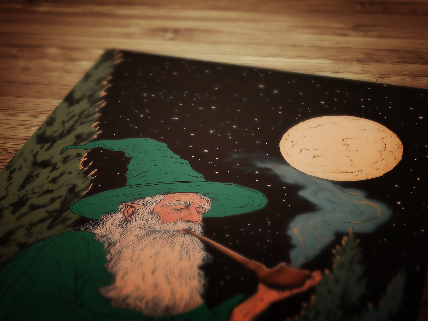 Wizard Break, Dark Fantasy Art Print, Medieval Dark Romance Wall Art Whimsigoth Decor Castlecore, LOTR TOG Bookish Gift for Readers