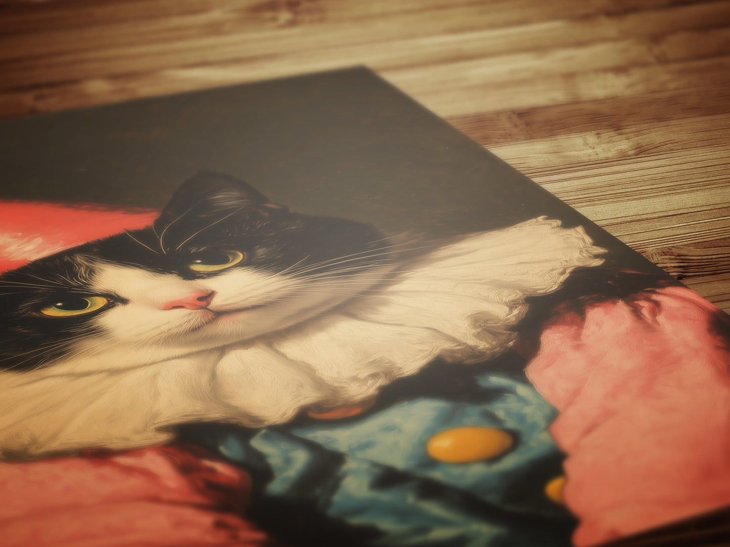 Funny Clown Cat Wall Art Painting