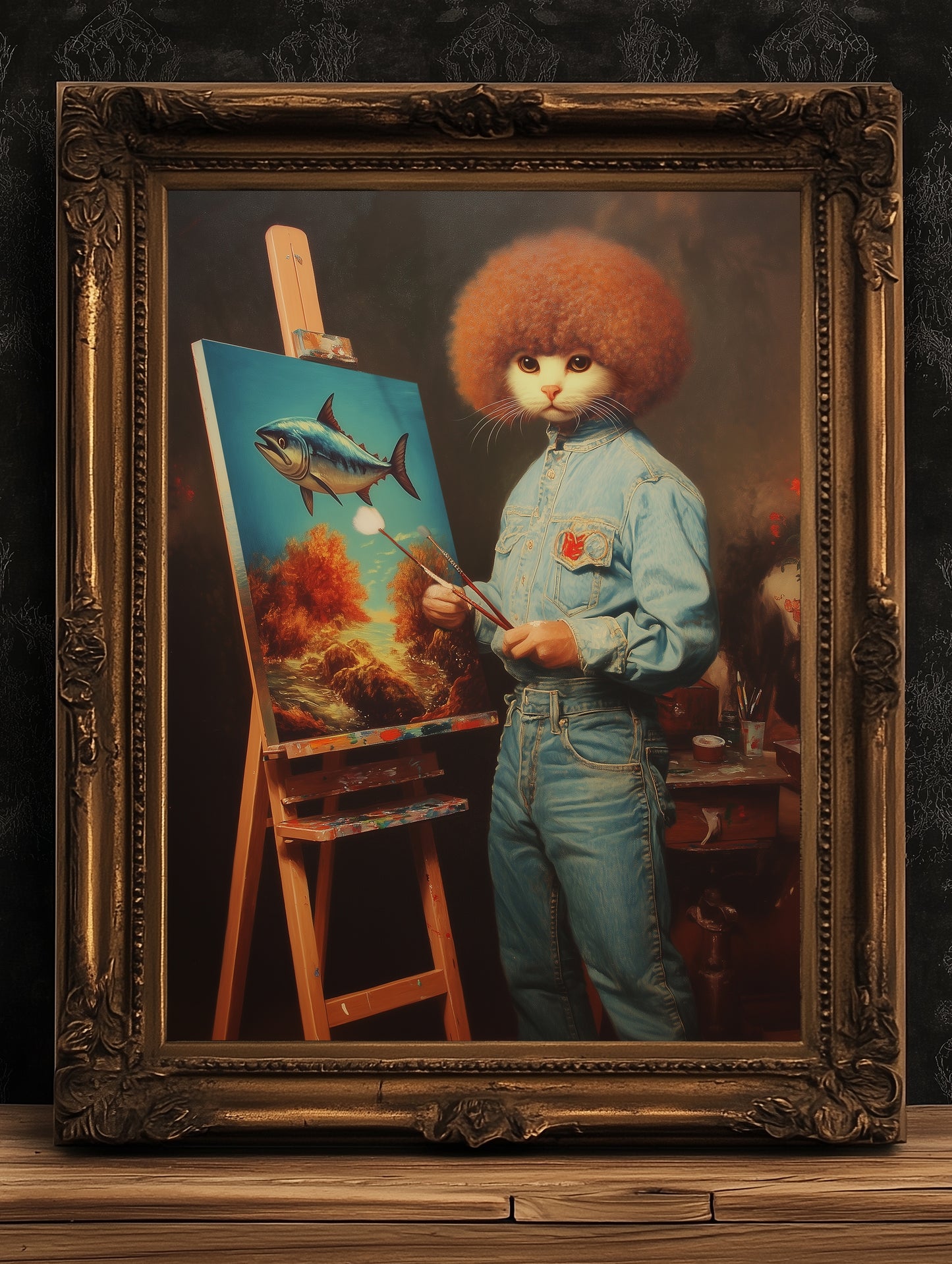 Cat Ross Art Print, Vintage Photograph, Quirky Cat Decor, Funny Weirdcore Cat Lovers Gift, Quirky Dark Academia, Weird Gifts