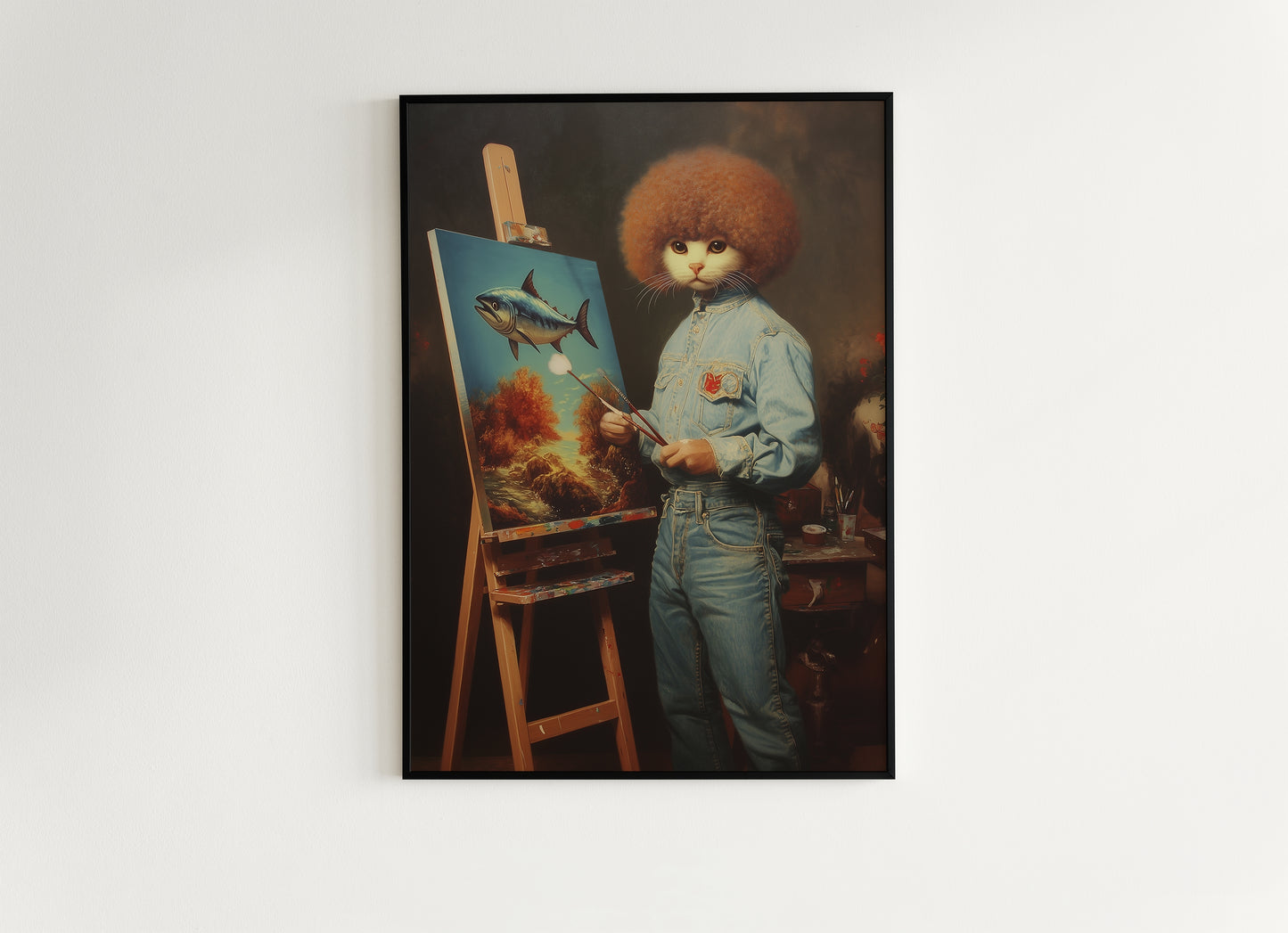 Cat Ross Art Print, Vintage Photograph, Quirky Cat Decor, Funny Weirdcore Cat Lovers Gift, Quirky Dark Academia, Weird Gifts