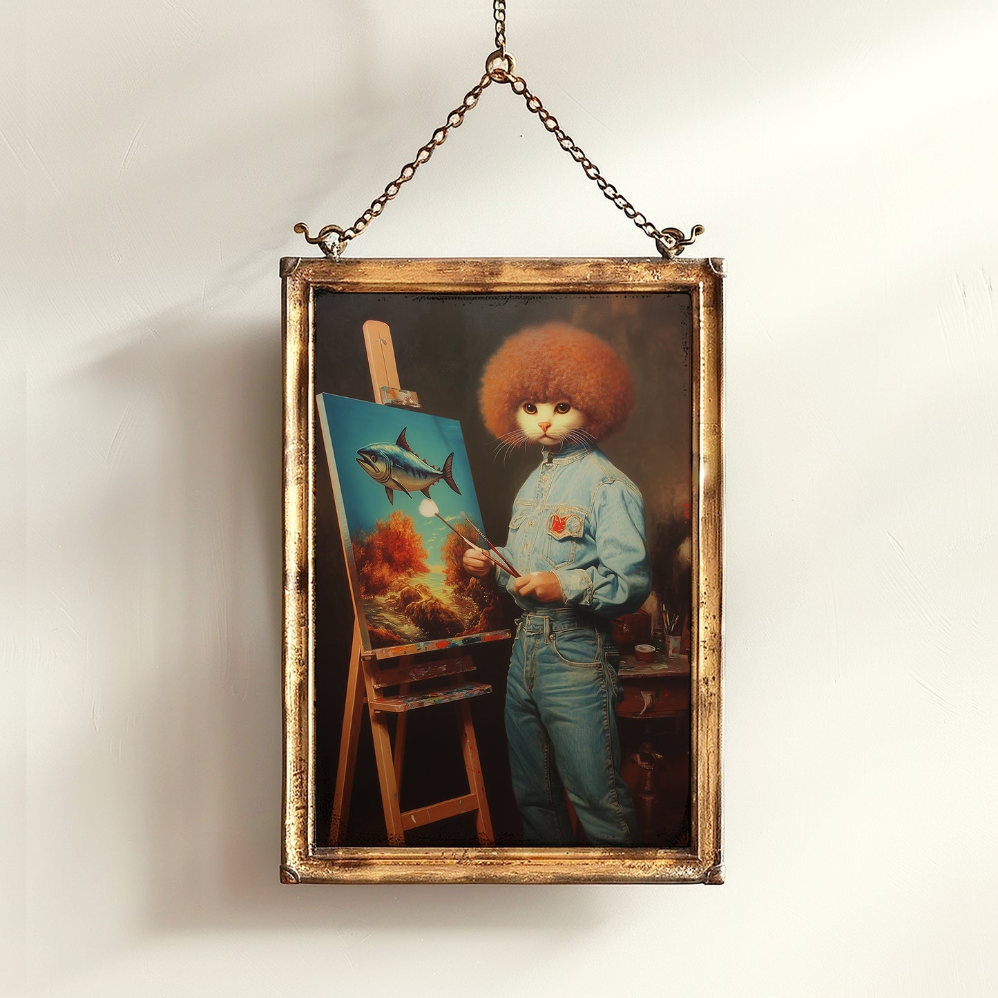 Cat Ross Art Print, Vintage Photograph, Quirky Cat Decor, Funny Weirdcore Cat Lovers Gift, Quirky Dark Academia, Weird Gifts