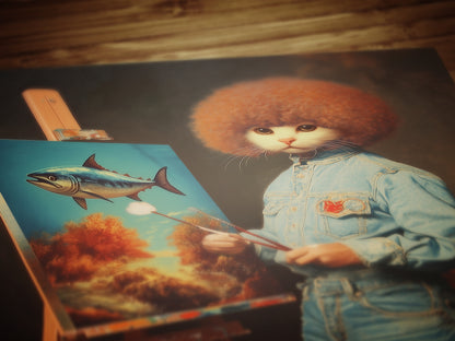 Cat Ross Art Print, Vintage Photograph, Quirky Cat Decor, Funny Weirdcore Cat Lovers Gift, Quirky Dark Academia, Weird Gifts